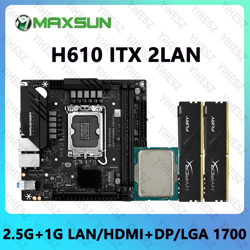 Lga1700 Itx Motherboard Ddr5 - H610 ITXマザーボードセット、第12/13世代Core CPU搭載、2*16GB（合計32GB）3200Mhz DDR4メモリ対応、2LAN、MS-Challenger DIYキット