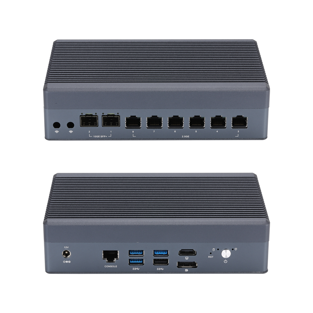 Dual Lan 10G Sfp+ Mini Pc - ベアボーンミニPC、Intel 10G SFP+ポート×2、Intel 2.5G LANポート×6、CPU I3-10110U/