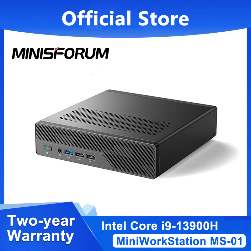 Intel Core I9 13900H Mini Pc - Minisフォーラム-ミニpc MS-01、intel Core i9、intel 13世代、ウィンドウ11、ミニコンピューター、ddr5、5200mhz、10ギガビットイーサネット、wifi 6e