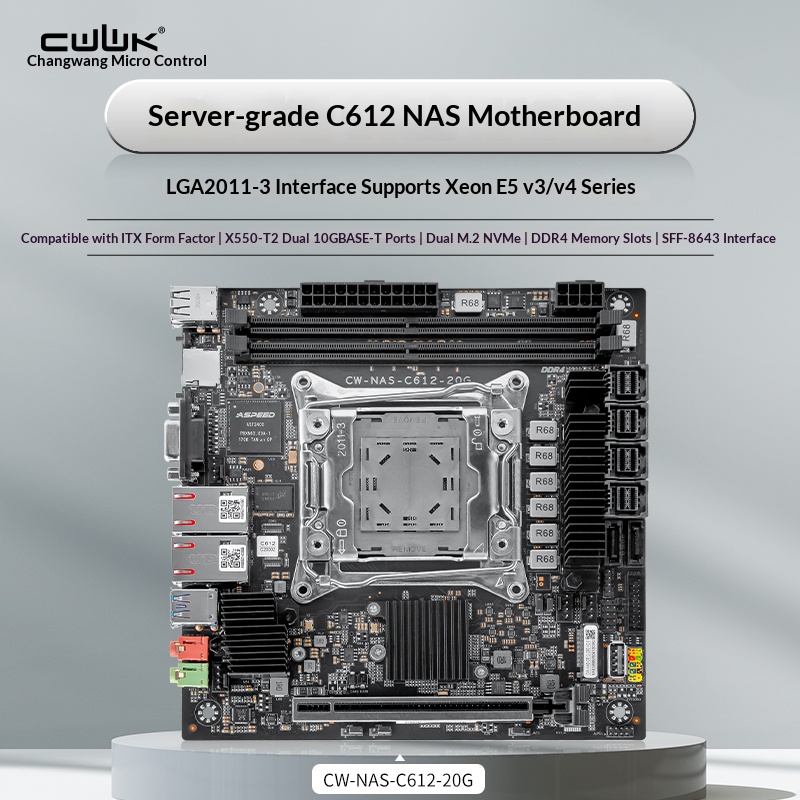 C612 LGA 2011-3 Xeon X99 マザーボー - Nas Motherboard 8 Sata Mini Itx のレビューと価格