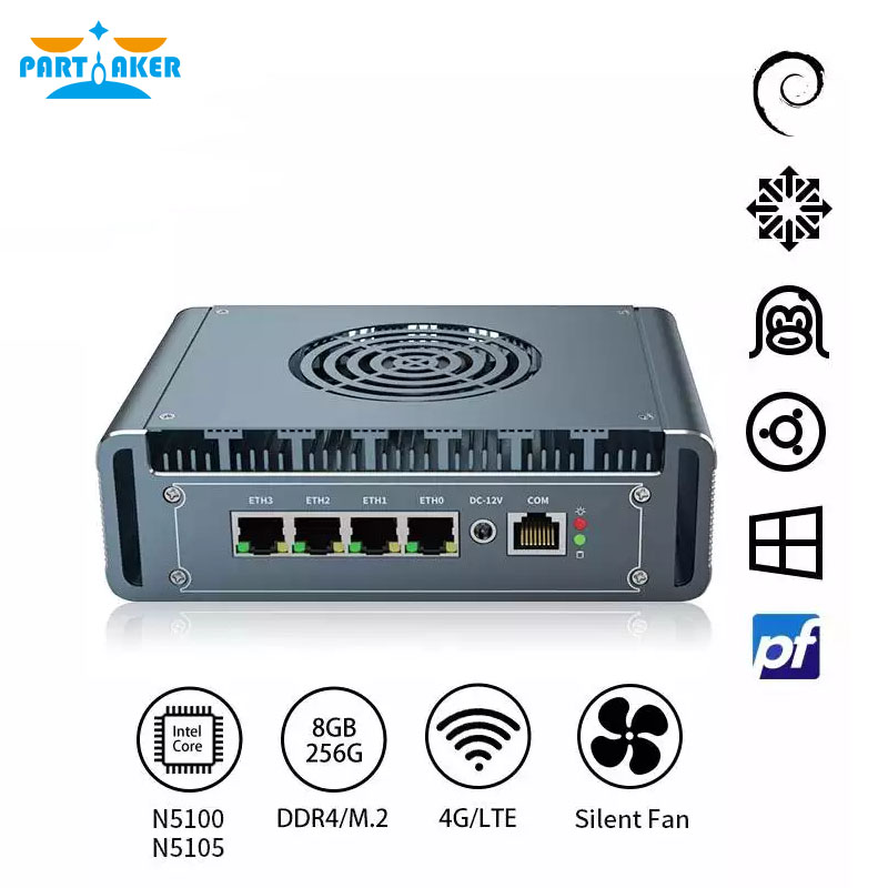 第12世代 Intel I3-1115G4 ファンレスミニP - Pfsense Firewall Router 2.5G 4 I226 のレビューと価格