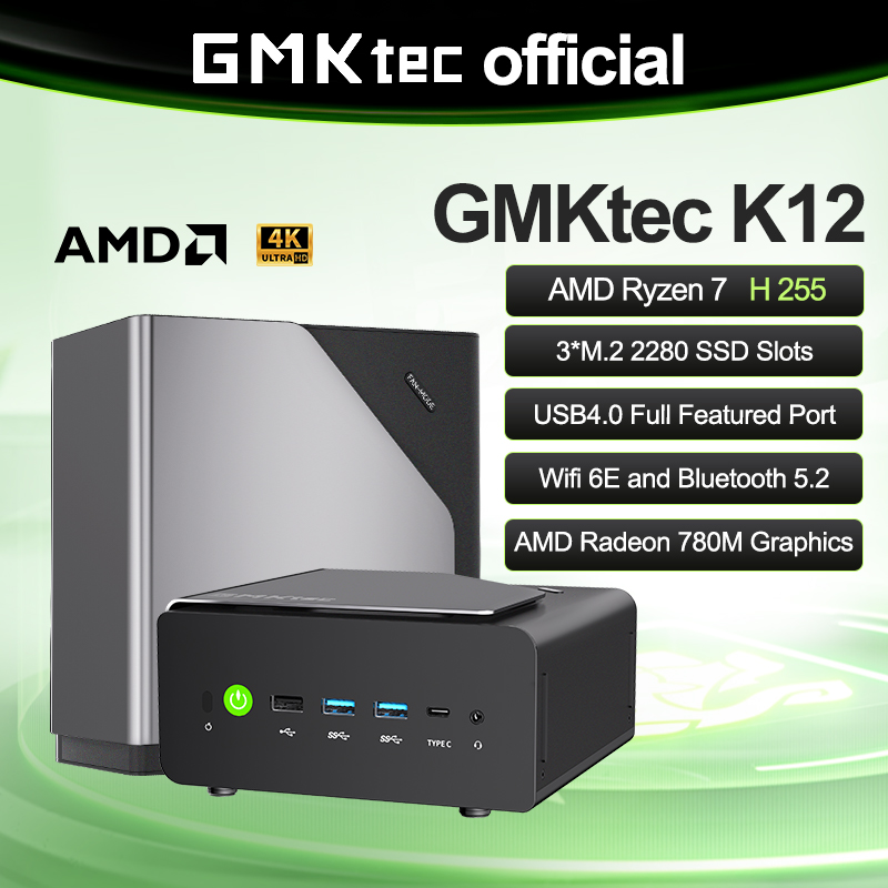 GMKtec K12 ミニ PC AMD Ryzen ™   - Oculink Egpu Mini Pc のレビューと価格