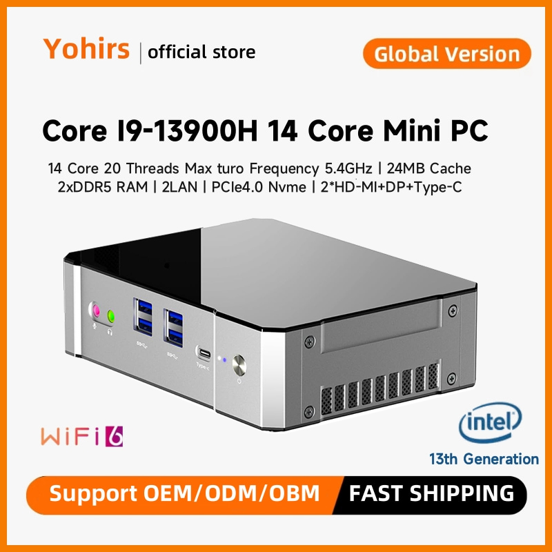 Yohirs-ミニPCゲーミングコンピューター,デスクトップ - Intel Core I9 13900H Mini Pc のレビューと価格