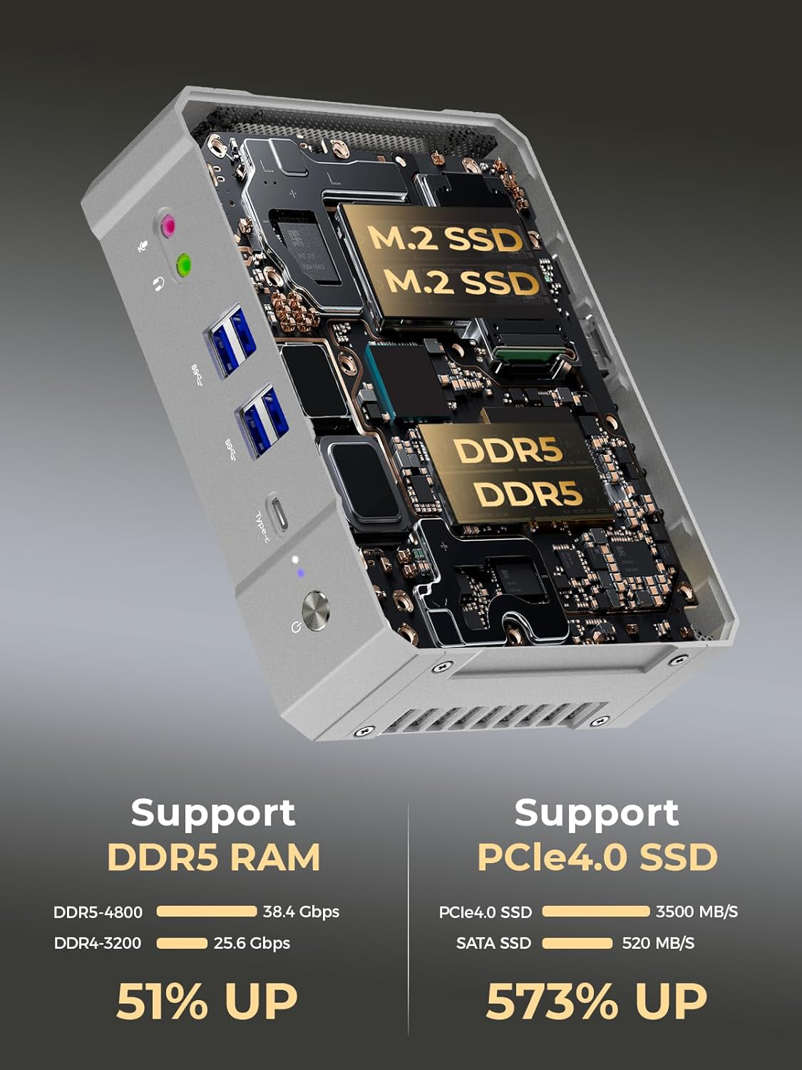 Yohirs-ミニPCゲーミングコンピューター,デスクトップ - Intel Core I9 13900H Mini Pc のレビューと価格
