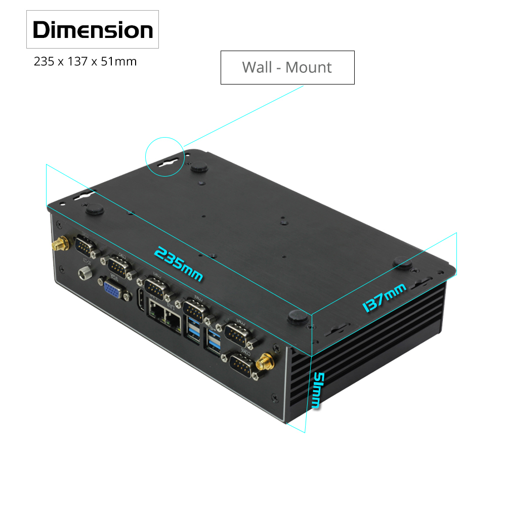 ミニ産業用 PC ファンレスデュアル LAN 6*COM 4 - Fanless Industrial Pc Rs485 Core I7 のレビューと価格